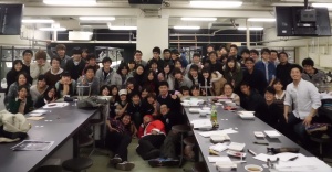 Professor Matsuda and the biology class members. Dec. 29, 2012. 